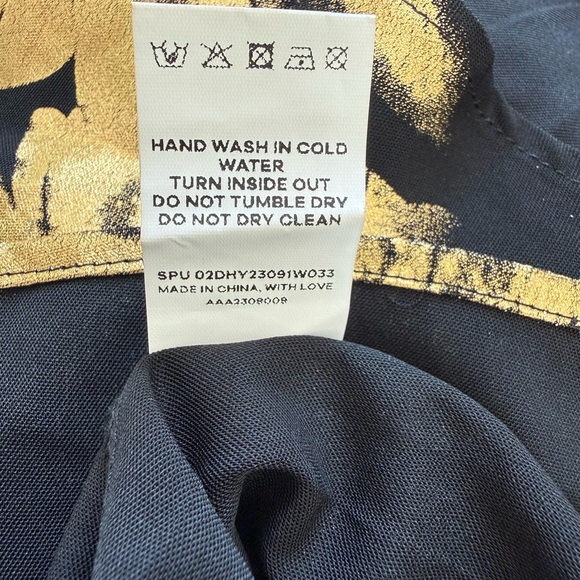 BloomChic Elegant Black and Gold Floral Dress - Picture 5 of 11